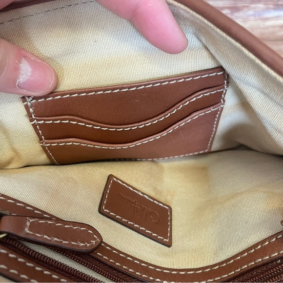 Cole Haan woven clutch hand bag tan color - Picture 9 of 11